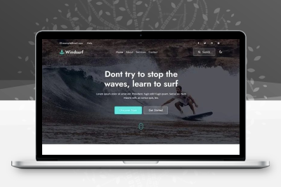 极限冲浪运动HTML5模板 水上冲浪俱乐部网站源码