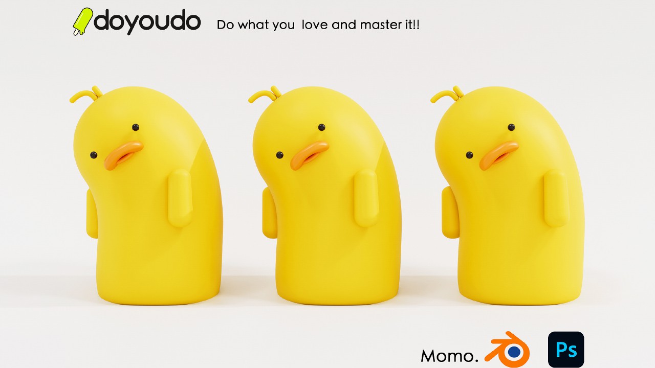 救命！Blender 做的鸭子也太呆太可爱了吧！教程速码！