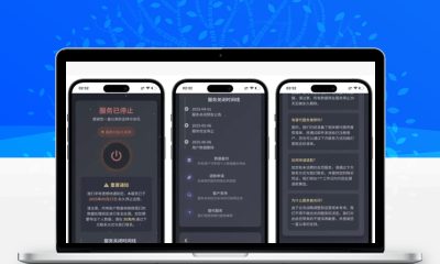 网站维护停运通知静态页面源码