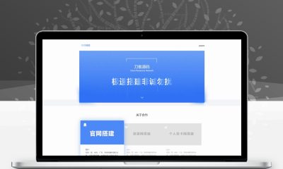 蓝色简约个人接单HTML源码 静态单页接单展示网站