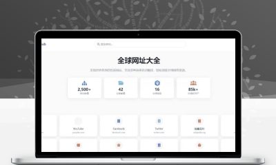 多语言简洁网址导航单页HTML静态源码