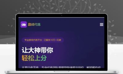 游戏代练工作室报价单页模板 游戏代练接单宣传网站源码