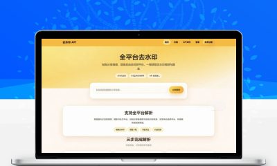去水印API总站系统源码 全开源本地处理 短视频去水印接口平台