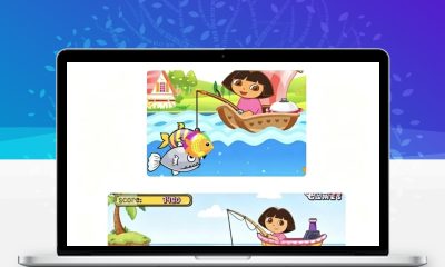 朵拉爱钓鱼HTML5游戏源码 休闲垂钓网页小游戏代码