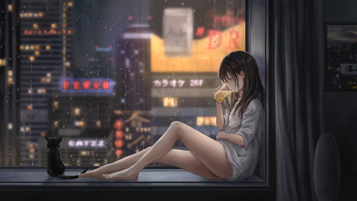 城市夜景插画