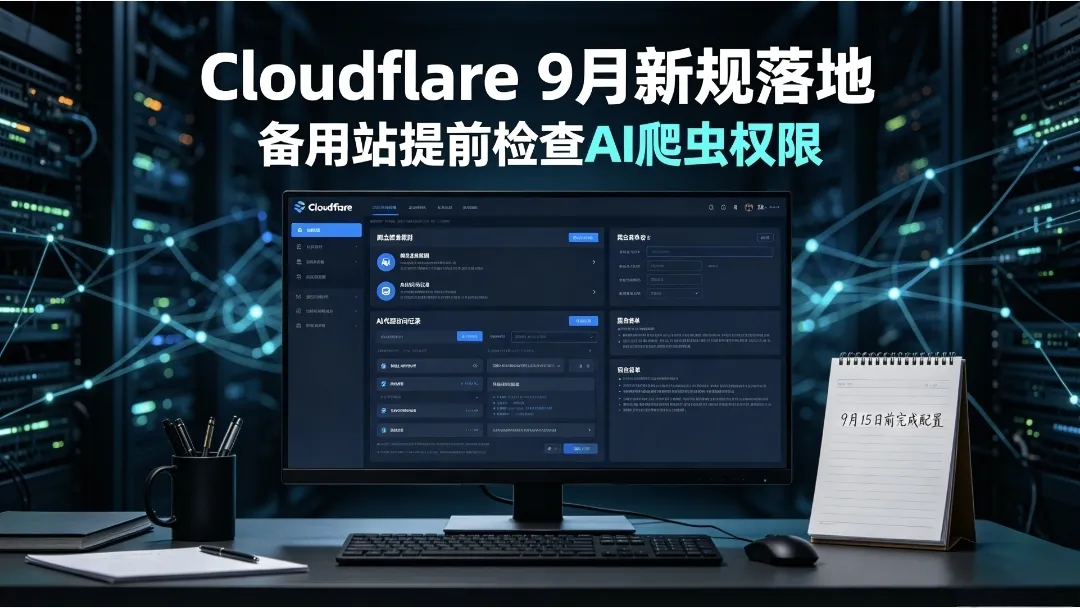 Cloudflare9月新规落地,运营海外备用站的站长需要提前配置爬虫策略
