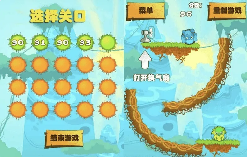 森林协奏曲HTML5游戏源码 物理益智闯关H5静态小游戏完整源码