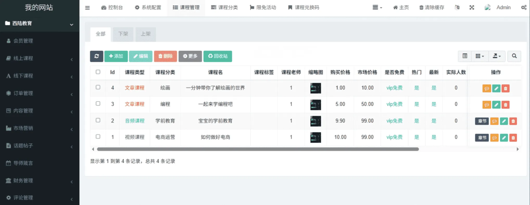 线上线下知识付费小程序开源源码 课程售卖预约授课带管理后台