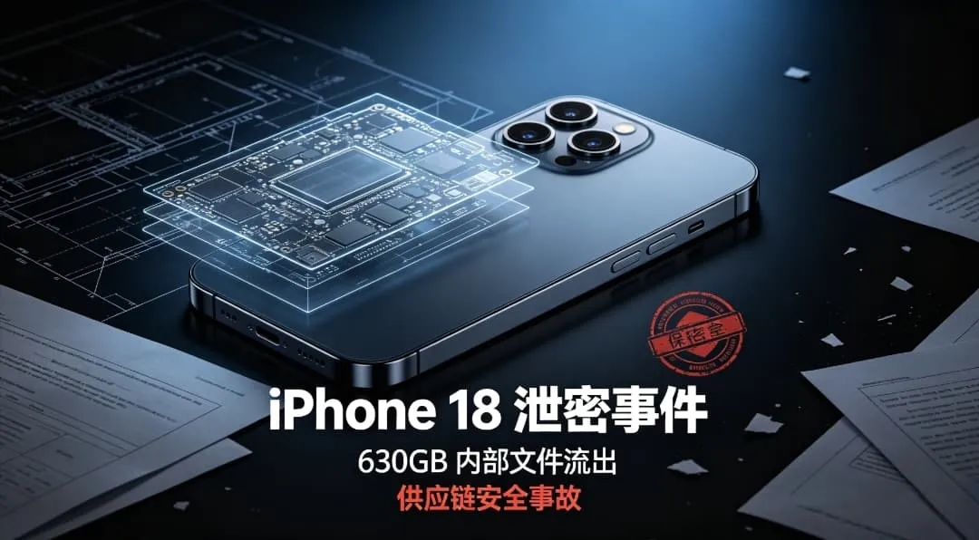 iPhone18史诗级泄密!印度工厂630GB机密文件全流出