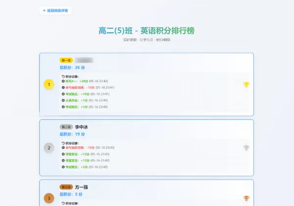 班级学生积分抽奖系统PHP源码 校园教育积分奖惩管理系统