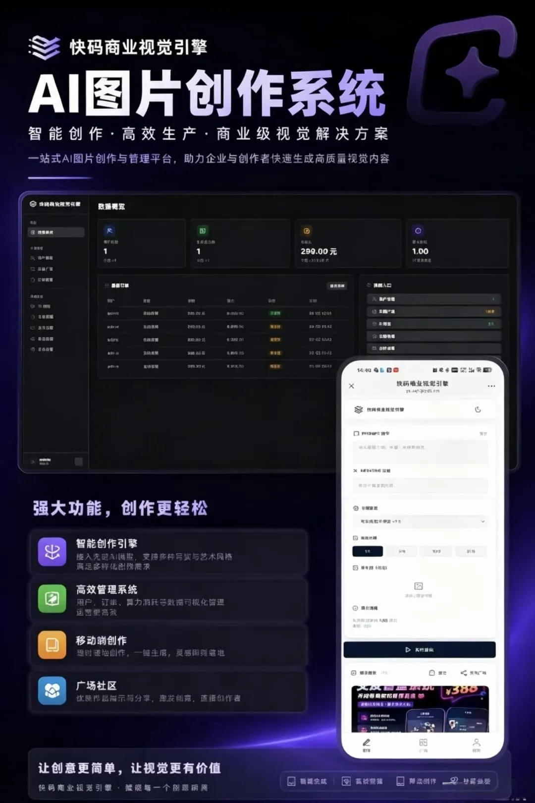 AI图片生成系统源码最新版 开源文生图平台私有化部署
