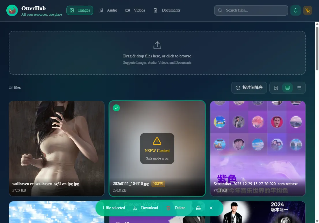 OtterHub私人文件存储服务源码 CloudflareKV+TelegramBot文件托管系统