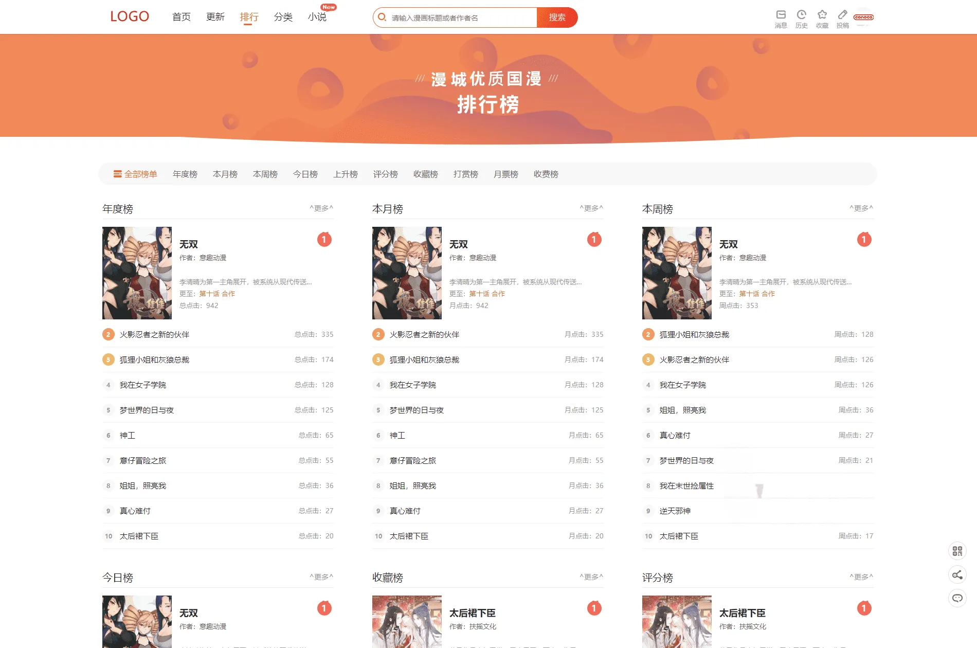 漫城CMS免费漫画小说系统 开源全功能阅读建站源码