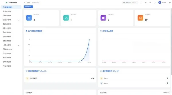 楠枫解析计费系统Java+Vue接口计费源码