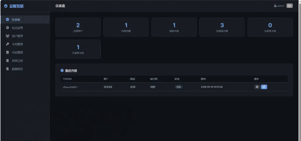 云智-阅后即焚V2正式版系统源码 全开源加密自毁平台