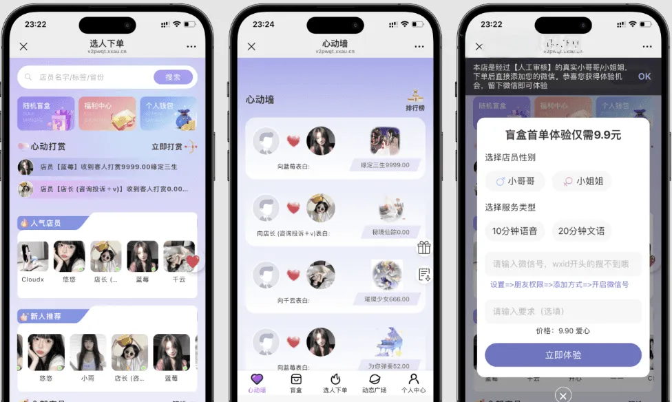树洞陪玩盲盒源码最新版 多功能自定义付费交友盲盒系统