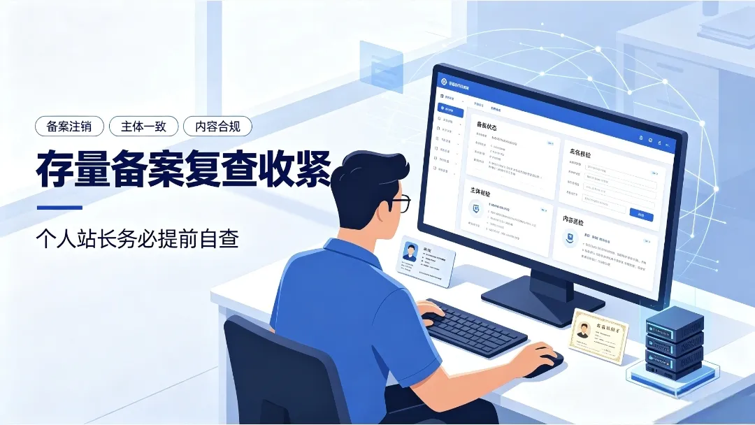 存量备案复查收紧,个人站长一定要留意备案核查风险