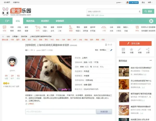 Discuz迪恩宠物社区模板 宠物论坛网站源码